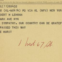 Telegram: 1963 December 5