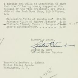 Letter: 1952 January 31