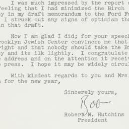 Letter: 1961 December 29