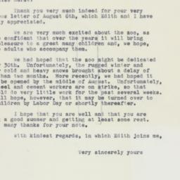Letter: 1961 August 11