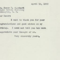 Letter: 1953 April 15