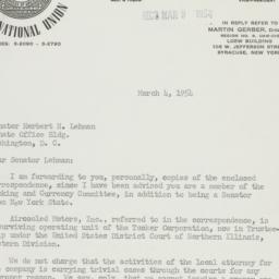 Letter: 1954 March 4