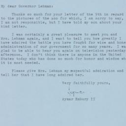 Letter: 1961 December 11