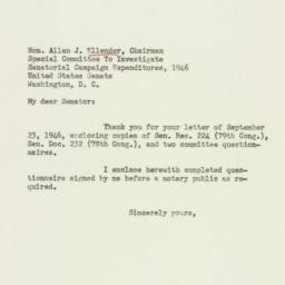 Letter: 1946 September 28