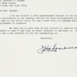 Letter: 1965 January 22