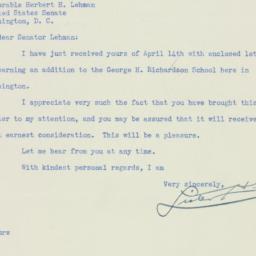 Letter: 1951 April 18