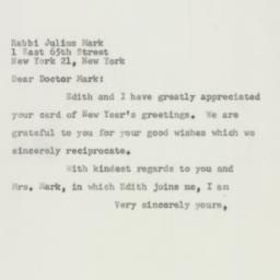 Letter: 1954 October 1