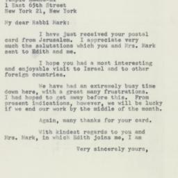Letter: 1954 August 4