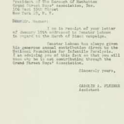 Letter: 1950 January 23