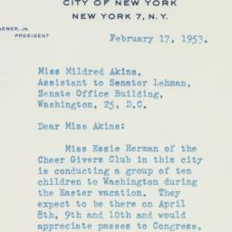 Letter: 1953 February 17
