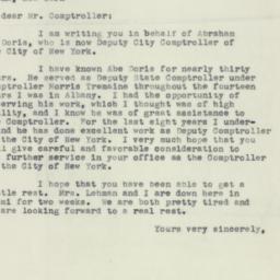 Letter: 1953 November 16