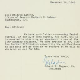 Letter: 1949 December 14