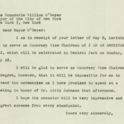 Letter: 1947 May 2
