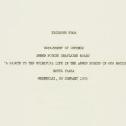Speech: 1953 January 28