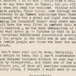 Letter: 1954 October 9