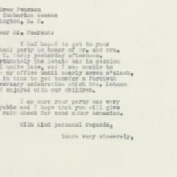 Letter: 1950 April 29