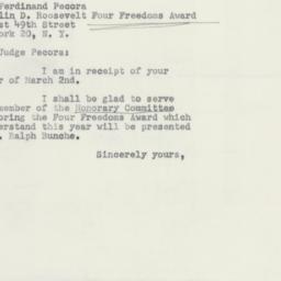 Letter: 1951 March 9