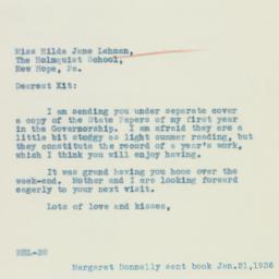 Letter: 1936 January 21