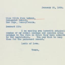Letter: 1936 January 25