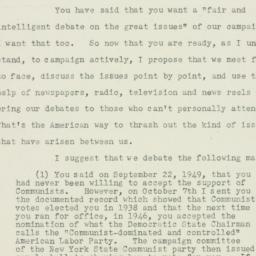 Letter: 1949 October 16