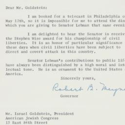 Letter: 1955 May 9