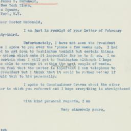 Letter: 1937 February 26
