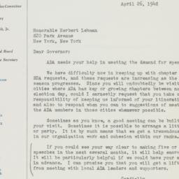 Letter: 1948 April 26