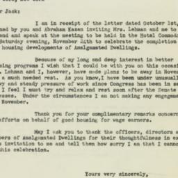Letter: 1951 October 4
