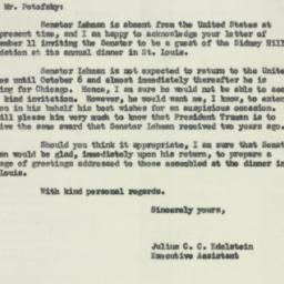 Letter: 1953 September 21