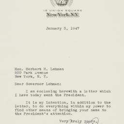Letter: 1947 January 3