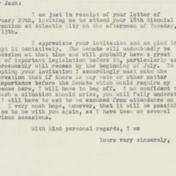 Letter: 1952 March 1