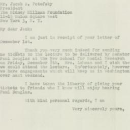 Letter: 1950 December 5