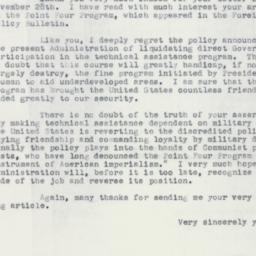 Letter: 1953 December 3