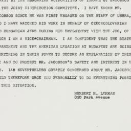 Letter: 1949 December 19