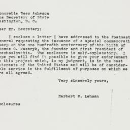 Letter: 1950 February 6