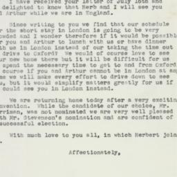 Letter: 1952 July 27