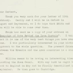 Letter: 1953 February 25