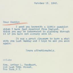 Letter: 1942 October 15
