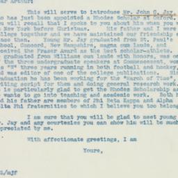 Letter: 1939 January 19