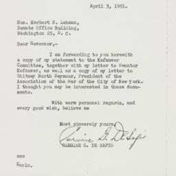 Letter: 1951 April 3