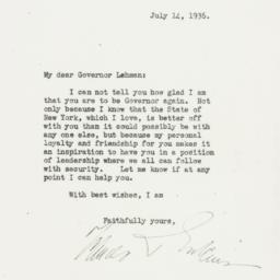 Letter: 1936 July 14
