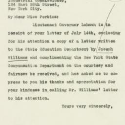 Letter: 1930 July 15