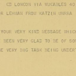 Telegram: 1945 September 14