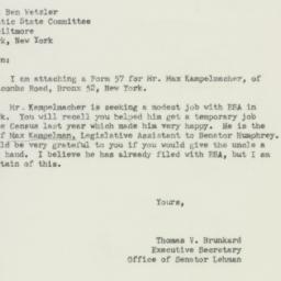 Letter: 1951 March 3