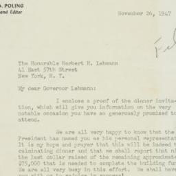 Letter: 1947 November 26