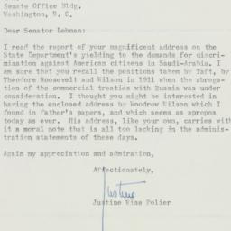 Letter: 1956 March 2