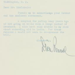 Letter: 1951 February 14