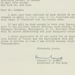 Letter: 1948 February 27