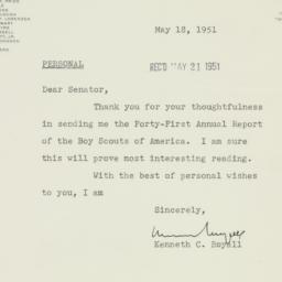Letter: 1951 May 18