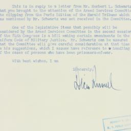 Letter: 1955 August 1